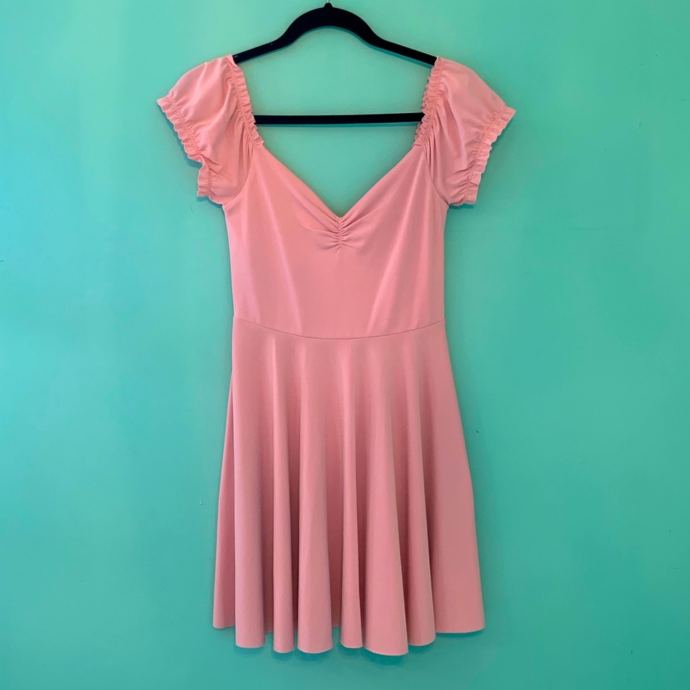 Light pink mini dress Valentine’s Day dress